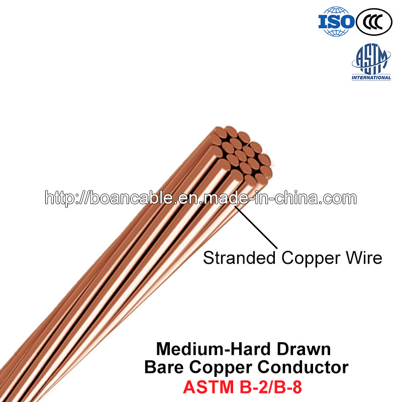  Desenhada Medium-Hard Mhdbc, Condutor de cobre nu (ASTM B2/B8)