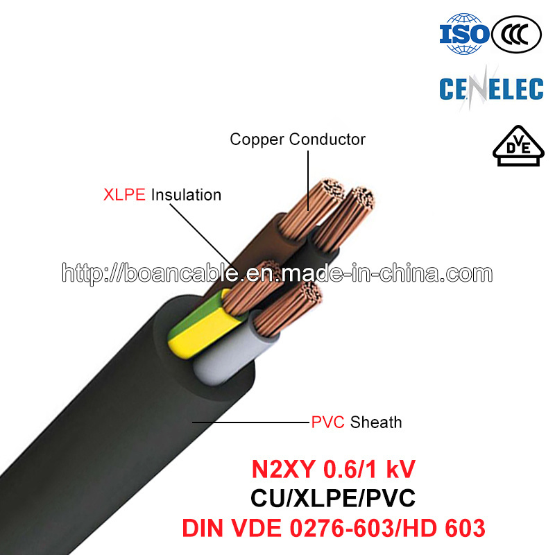  N2xy, Cable de alimentación, 0.6/1 Kv XLPE/Cu/PVC (VDE 0276-603/HD 603)