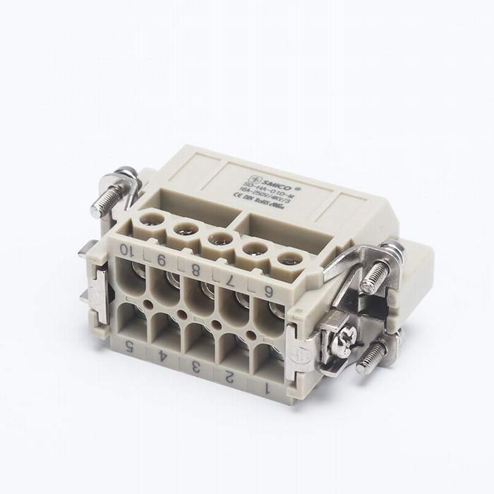 09200102612 10 Pins Male Insert Heavy Duty Connector Electric Cable Connector