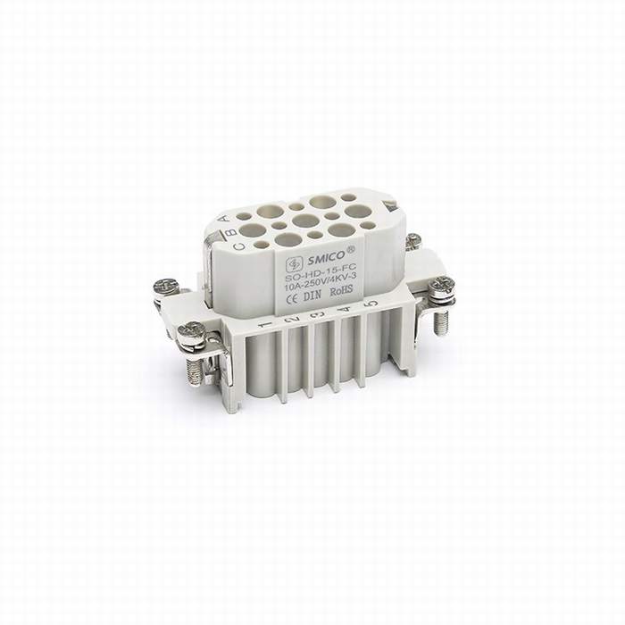09210153101 15 Pin Heavy Duty Connector Power Electric Crimp Terminal Cable Connector Rectangular Connector Female Insert