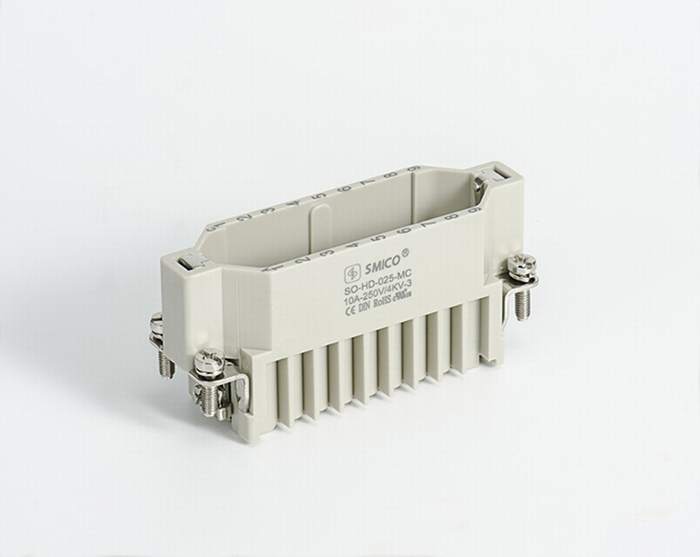 
                                 09210253001 Heavy Duty 25 Broches alimentation du connecteur de borne à sertir le connecteur du câble électrique connecteur rectangulaire insert mâle                            