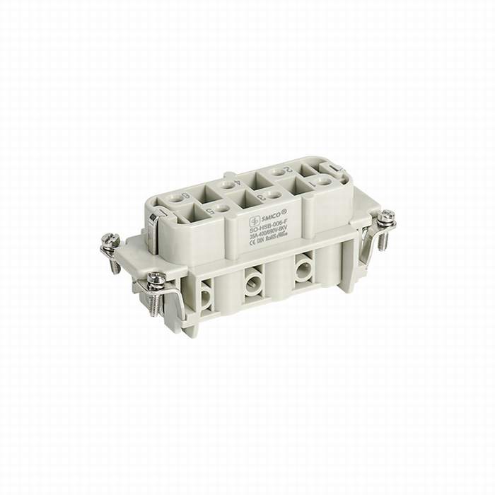 
                                 35 Ampere 6 Pin-Hochleistungsdraht-Verbinder Harting Han 09310062701                            