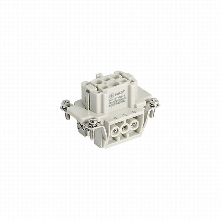 
                                 Schraube6 Pin-männlicher Hochleistungsverbinder-passende Spritzen-Maschine 09330062601 Pin-500V 6                            