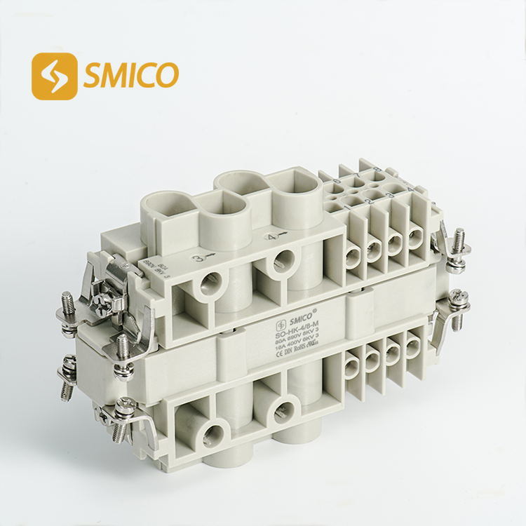 
                                 HK-4-8-M/F Multi-Pins 80/16A Automation IP65 Schroeftype Heavy Duty-Connector                            