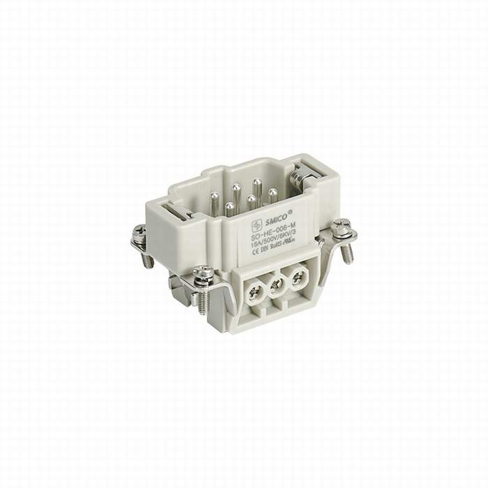 
                                 Hochleistungsverbinder-rechteckiger Verbinder-Energien-Kabel-Draht-Verbinder Harting 09330062601 Pin-6                            