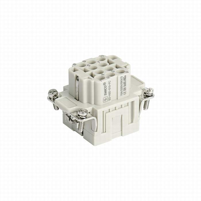 Hee Heavy Duty Rectangular Connector 10 Pin with High Density Industrial Connector 09320103101