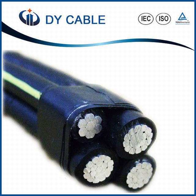  0.6/1KV 33kv XLPE PVC Conductor caída de servicio de cable de antena integrado