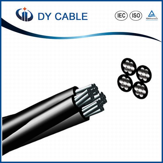 0.6/1kv Quadruplex ABC Cable, cable de aluminio, la caída del servicio