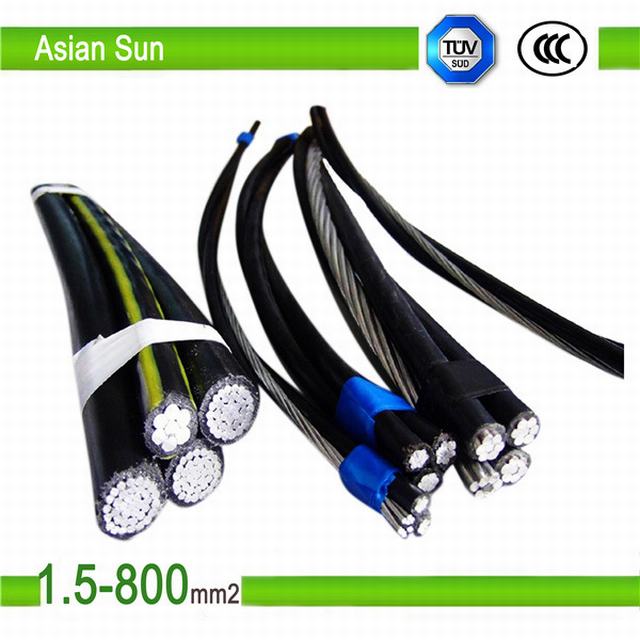 
                                 ABC 0.6/1sqmm kv 4X50AL/câble de ligne de frais généraux en polyéthylène réticulé                            