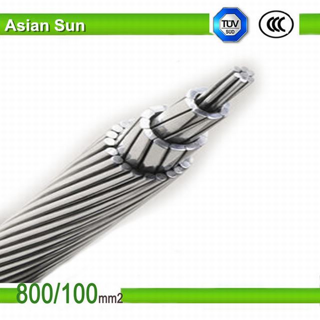 
                                 El conductor de aluminio reforzado de acero, sobrecarga conductores ACSR desnudo con la norma ASTM BS IEC estándar.                            