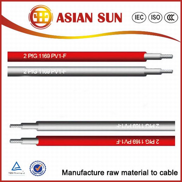  Solar DC Cable de 4mm2 negro y rojo, la energía solar de Cable de 4mm2