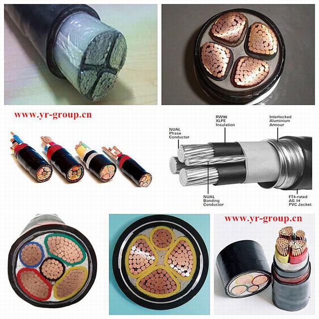  De bonne qualité (aluminium) de cuivre avec isolation en polyéthylène réticulé à gaine PVC du câble d'alimentation