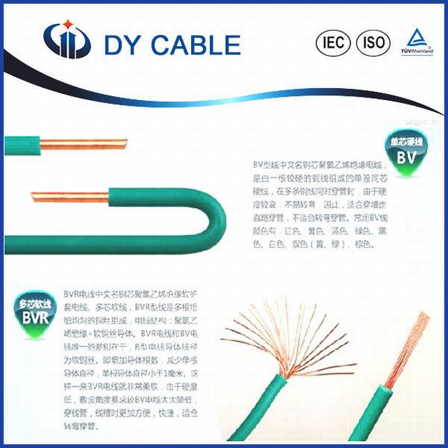  Fio de PVC/cobre isolados//Fio/Fio eléctrico/ Cabo (BV10)