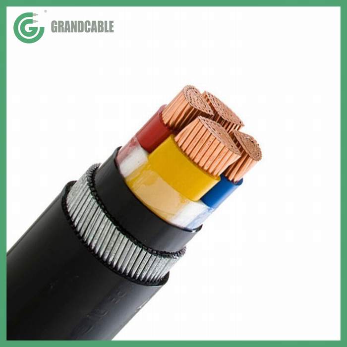 
                                 0.6/1kV 4CX95mm2, Conductor de cobre aislados con PVC SWA Blindó el cable de alimentación IEC 60502-1 LV                            