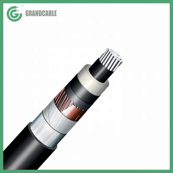 
                                 1000mm2 76/132kV 145kV XLPE 1C AL/XLPE/CWS/AL/IEC 60840 Cable de PE                            