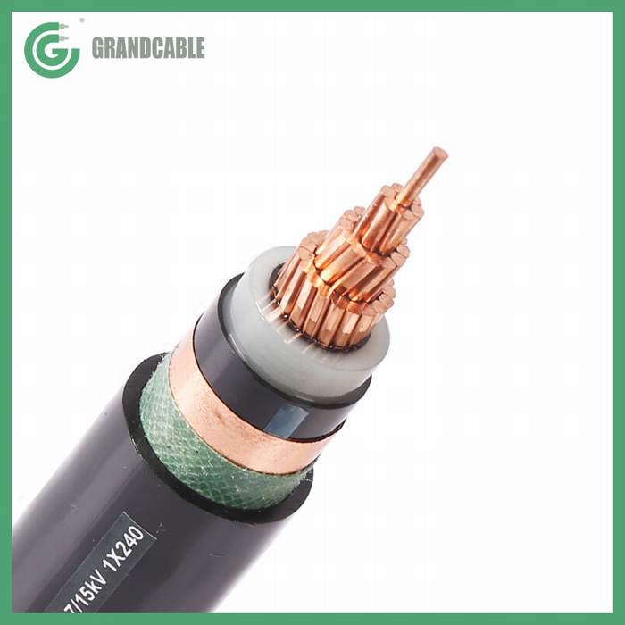 1Cx300sq.mm 11kV Single Core CU/XLPE/PVC Copper Insulated MV Underground Power Cable for 33/11kV Substation