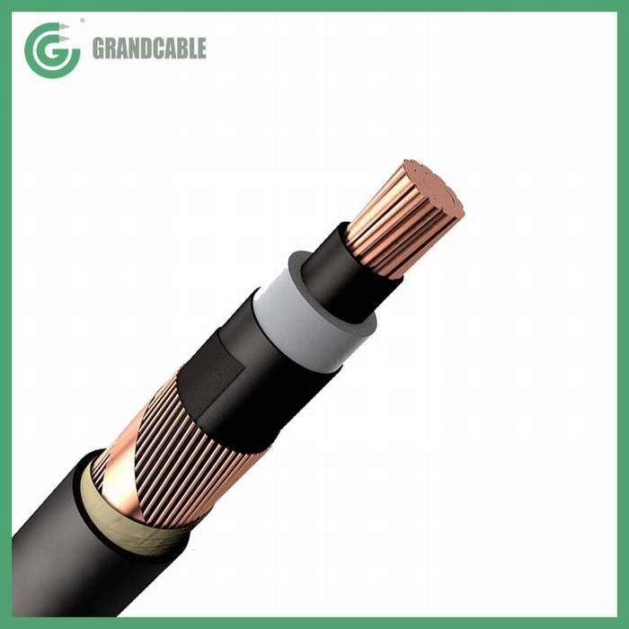 
                                 1x240mm2 N2XS2Y RM 12/20kV XLPE único núcleo de cobre aislado MV Cable de alimentación U/G                            