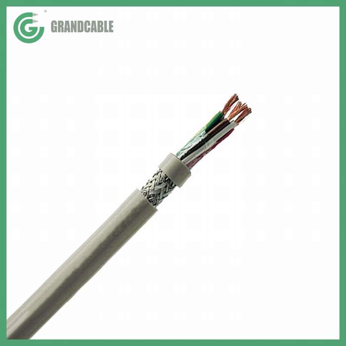 2X1.5mm2 CY Screened Control Cable PVC Insulated Tinned Copper Wire Braided 300/500V