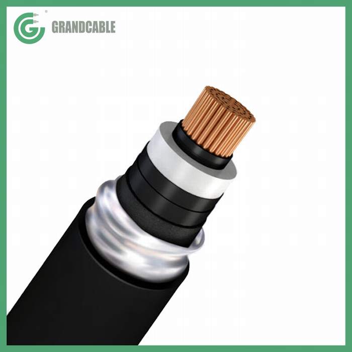 48/66kV 72.5kV 1X1000mm2 Copper Core XLPE Insulated Corrugated Aluminum Sheath EHV Underground Power Cable