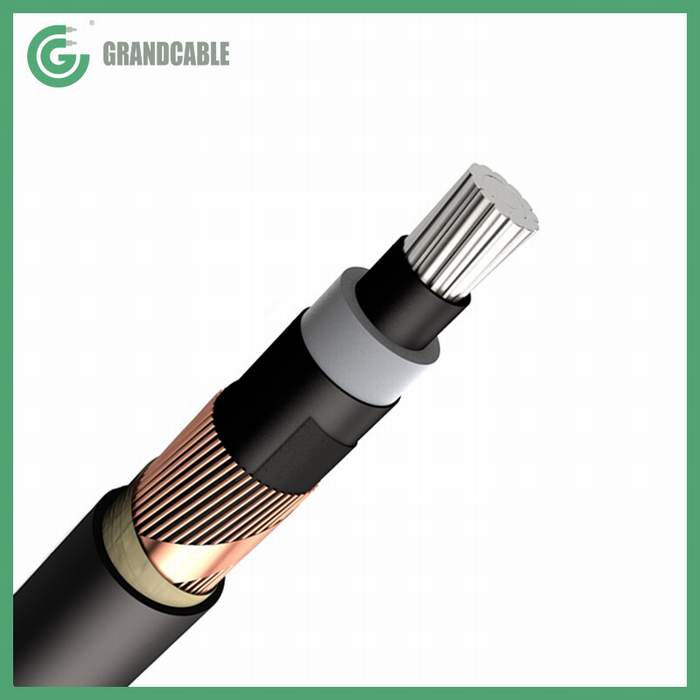 6.6kV Underground Cable XLPE Insulated AL Aluminum Conductor 1X240mm2, 25kA Short Circuit Screen