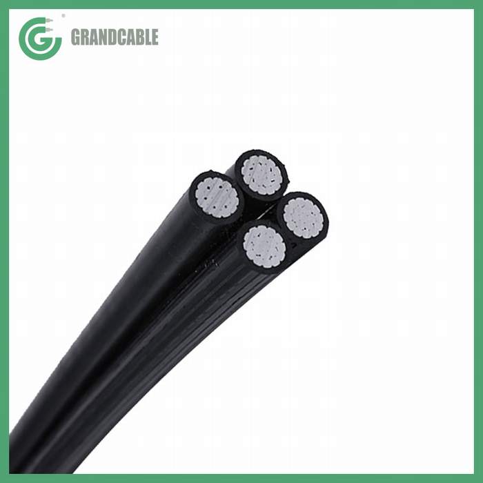 Aluminum Conductor XLPE Insulated 4X10mm2 0.6/1kV LXS ABC Aerial Bundled Cable