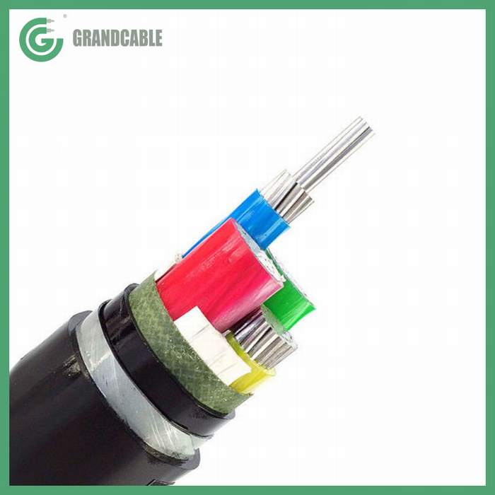 
                                 Cable de aluminio eléctricos blindados Al/XLPE/STA/PVC 0.6/1kV IEC 60502-1                            