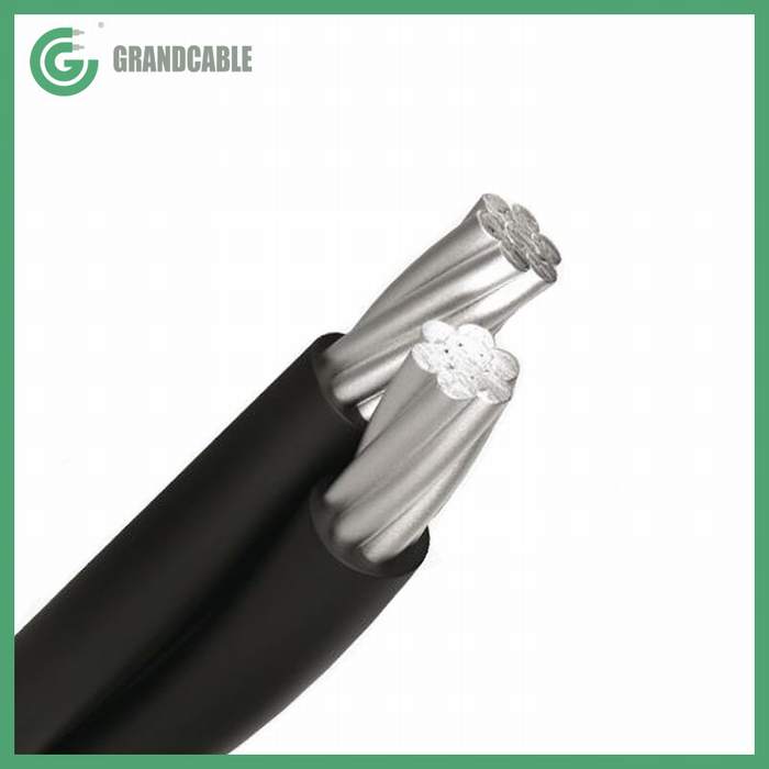 
                                 Le câble conducteur aluminium pré-assemblé 2x25mm2 isolés en polyéthylène réticulé 0.6/1kV                            