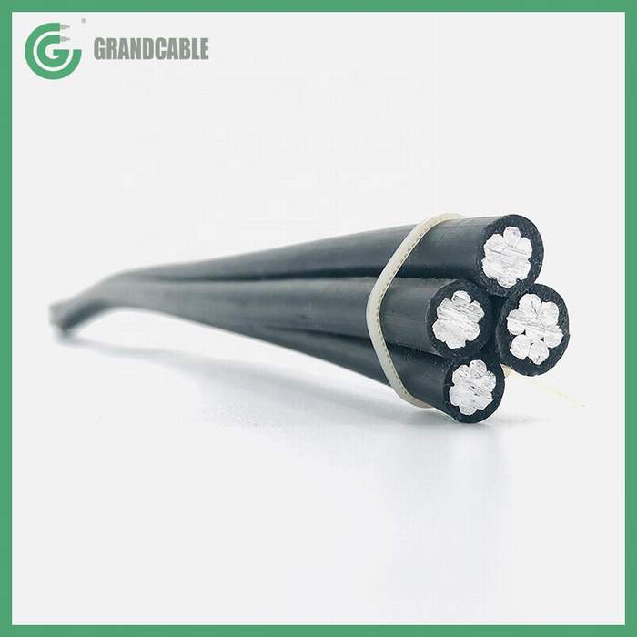 LV Aerial Bundled Cable ABC Three Phase Aluminum Conductor 3X50+1X54.6mm2 600/1000V