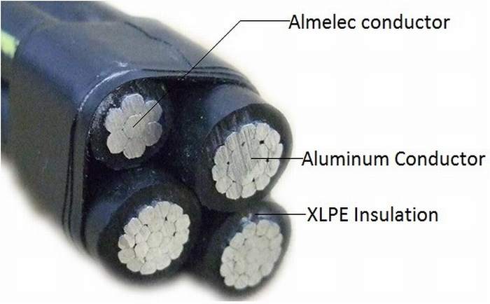 
                                 0.6/1.0kv XLPE condutores de alumínio com isolamento de PVC PE 4*95sqmm cabo ABC                            