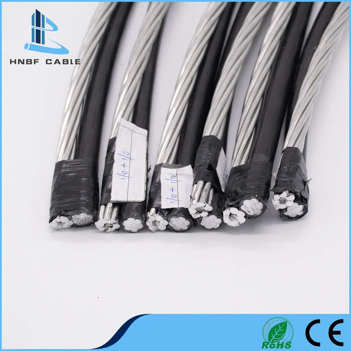 0.6/1kv Aluminum Conductor XLPE/PE Insulated Duplex Service Drop 1*25+25 (Bare) Overhead ABC Cable