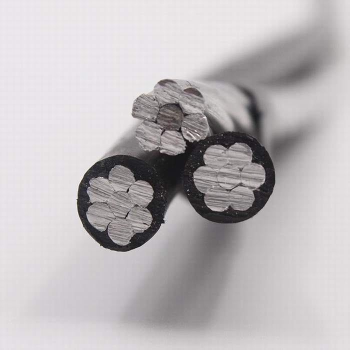 3*6AWG XLPE PE Insulated Triplex Alumium Cable with Bare Neutral AAAC Conductor