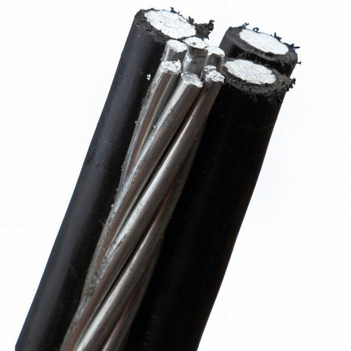 
                                 600V de Kabel van het Aluminium ABC van de Daling van de 3*4+4AWGDienst Quadruplex met Naakte Leider AAC AAAC ACSR                            