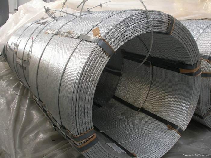 
                                 La sobrecarga Condcutor desnuda de alambre de acero galvanizado/Cable de tierra/estancia cable                            