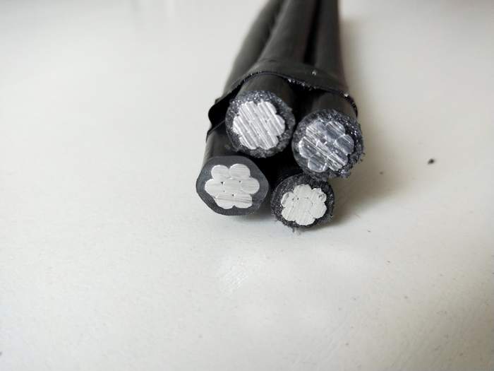 NFC-33 209 Aluminum Conductor XLPE PE PVC Insulated Overhead 3*50+54.6sqmm ABC Cable