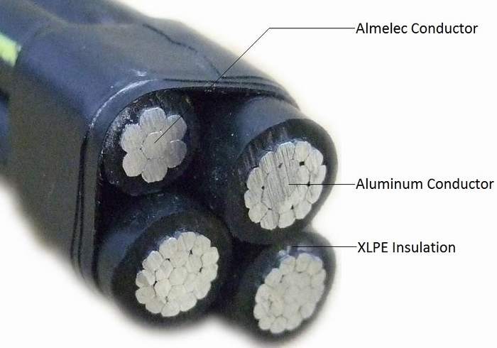 NFC-33 209 Low Voltage Aluminum Conductor XLPE PE PVC Insulated 3*70+54.6sqmm ABC Cable
