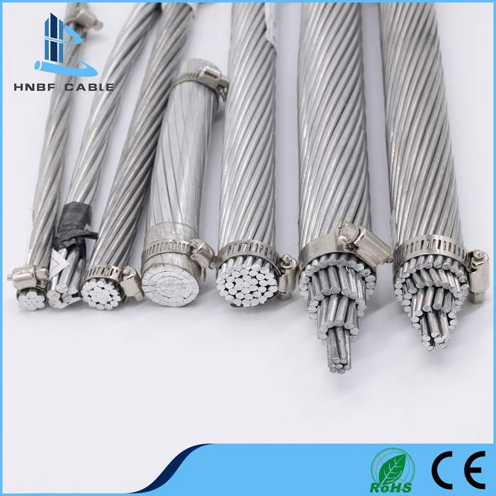
                                 Sobrecarga de aluminio desnudo Cable eléctrico conductor conductores ACSR reforzado de acero con la norma ASTM                            