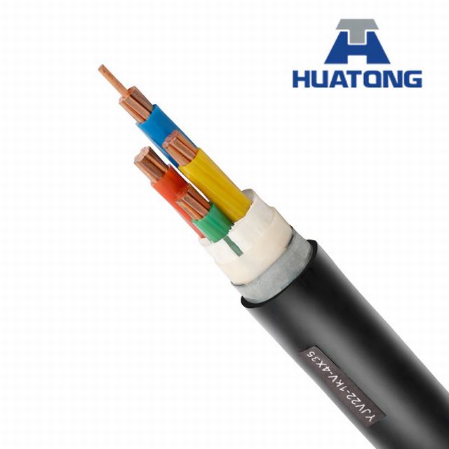 
                                 0.6/1.1kv cuivre PVC/isolation XLPE Métro Armoued bande câble électrique                            