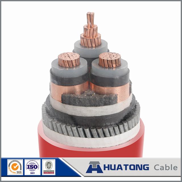 0.6/1 Kv XLPE Insulation PVC Jacked Steel Wire Armoured Power Cable 4*35+16