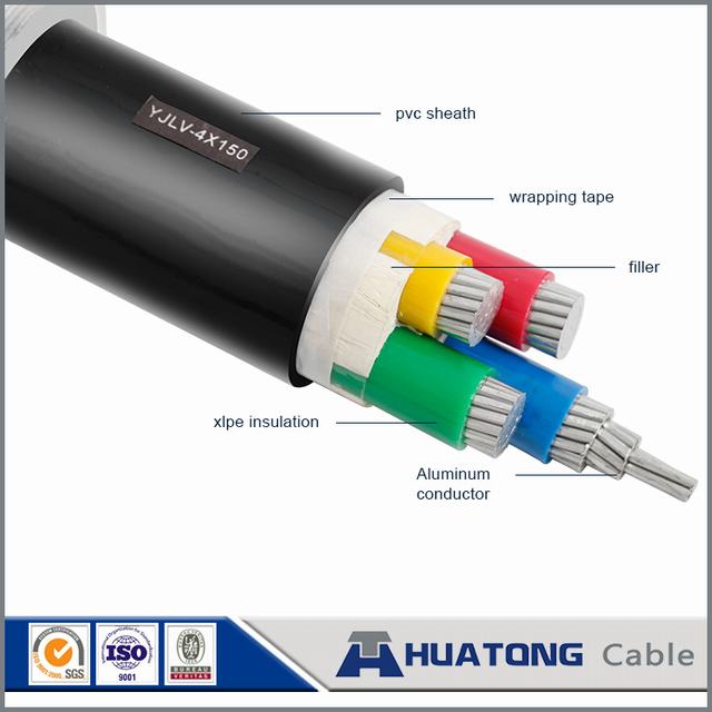 0.6/1 Kv XLPE Insulation PVC Sheath Power Cable 4*150 Cable