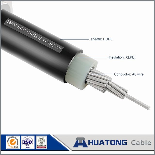 25 Kv Sac Cable Al/XLPE HDPE Cable