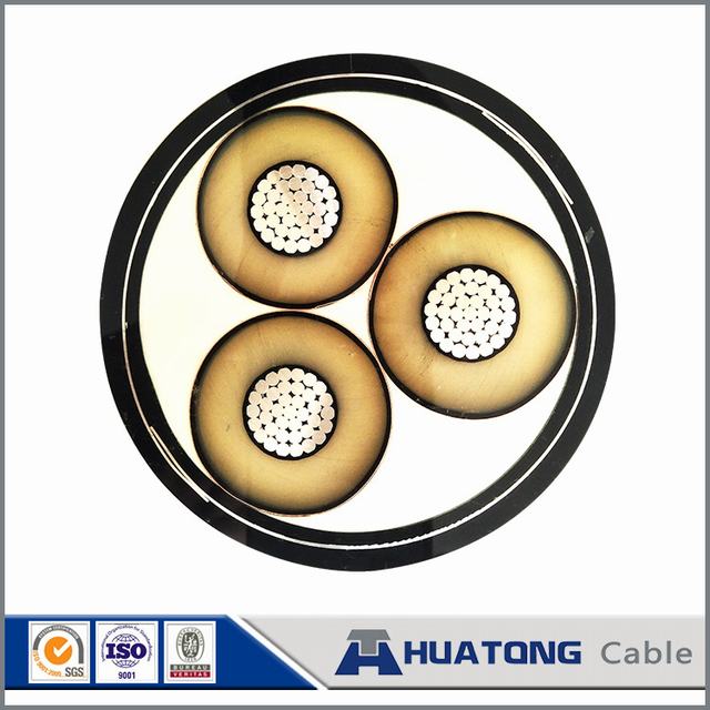 6/10kv, 11kv 3core 50sqmm Armoured Power Cable Steel Wire