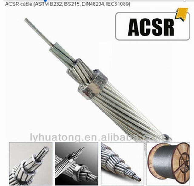 
                                 La transmisión de energía desnudos de aluminio reforzado de acero de la línea de conductores ACSR                            
