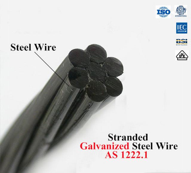 
                                 Ehs 1/ 4 Mantenha o fio, Guy Wire Zinc-Coated arame, fio de aço galvanizado irrecuperáveis                            