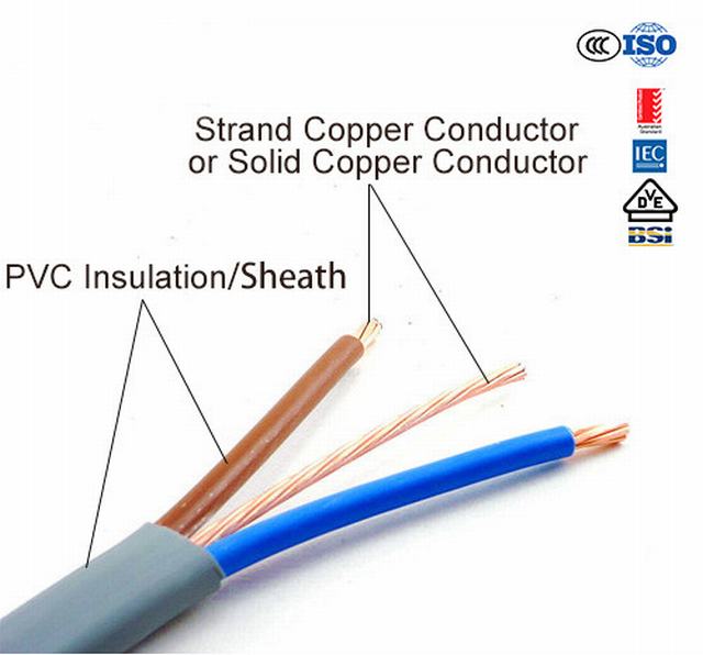 Electric Wire PVC Insulation PVC Sheath Copper Wire 450/750V