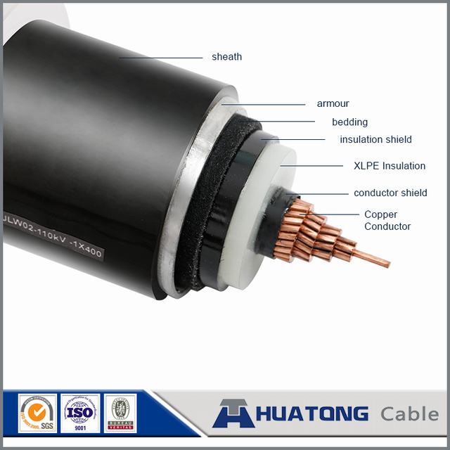 
                                 Métro de câble HT 66kv 110kv 132kv câble en polyéthylène réticulé                            