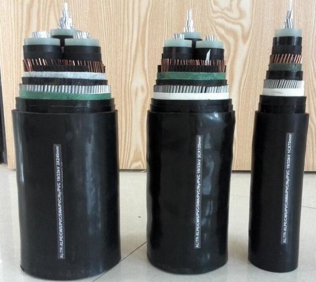 IEC60502-2 XLPE Insualted Armoured Underground 12/20kv Copper Cable 3X300mm2