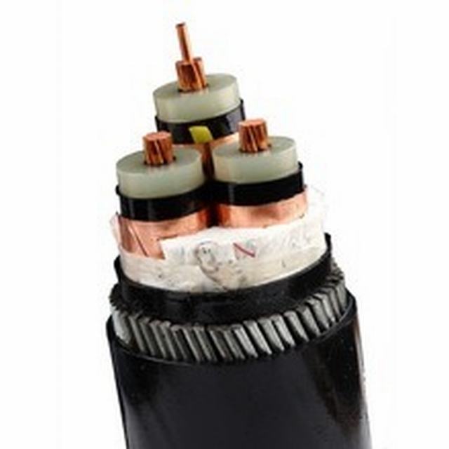 IEC60502-2 XLPE Insualted Armoured Underground 12/20kv Copper Cable 3X95mm2