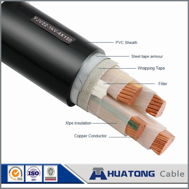 Multi-Core Copper Conductor XLPE Insulated Steel Wire /Tape Armored Electric Cable with Reliable Quality