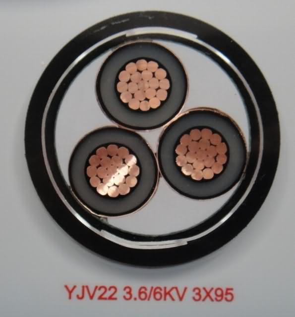 25kv XLPE Cable de alimentación de 3 núcleos de Conductor de cobre con aislamiento XLPE Blindó el cable de alimentación