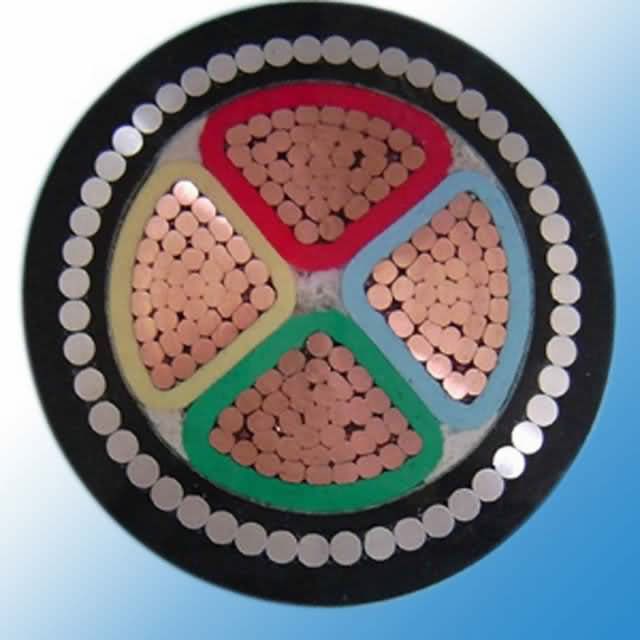  -26/353.6/6kv kv isolation XLPE simple coeur de ruban de cuivre du fil en acier gainé PVC blindage de câble d'alimentation blindés